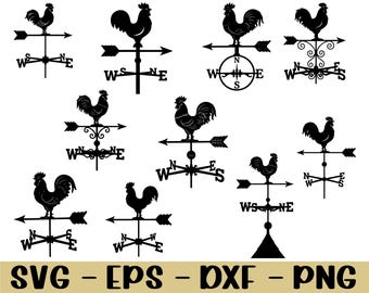 Weather Vane Svg, Weather Vane Silhouette, Dxf, Png