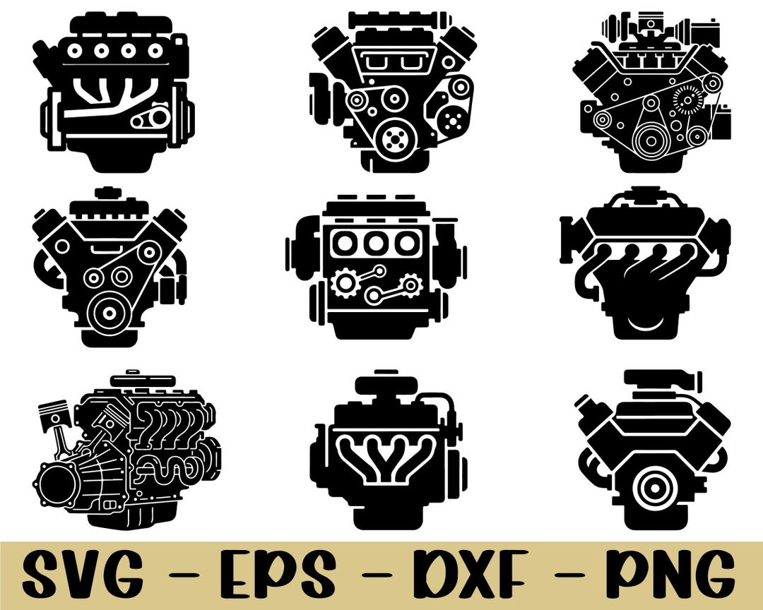 Vw Dxf Engine Vehicle Engine Svg, Dxf, Png - Etsy