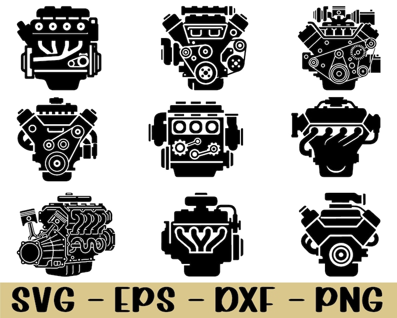 Vehicle Engine Svg, Dxf, Png - Etsy