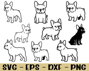 フレンチブルドッグ SVG、フレンチブルドッグ カット ファイル