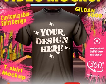 Animated T-Shirt Video Mockup: Customizable Design (Blender)