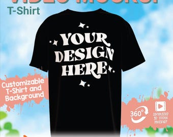 Animated T-Shirt Video Mockup: Customizable Design (Blender) - Please Read Item Description Before Purchase