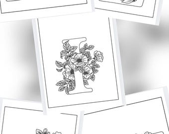 Alfabeto para colorir - 26 páginas (A-Z)