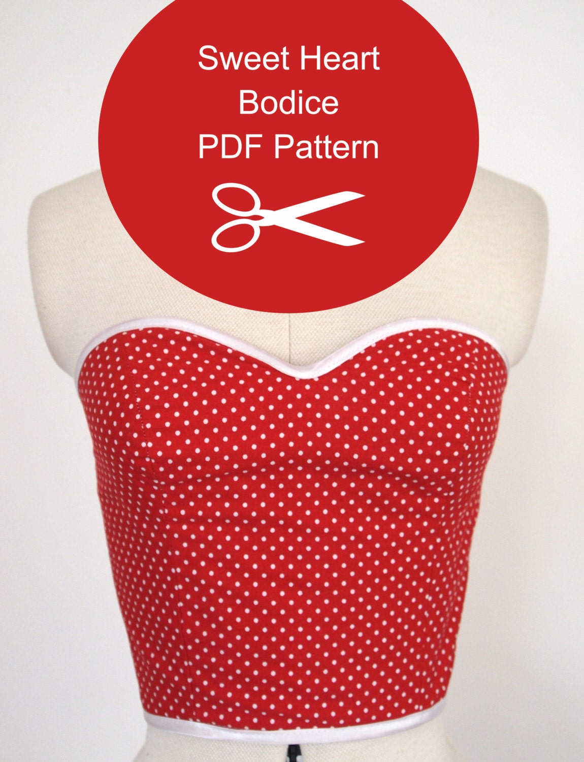 Strapless Top Pattern Instant PDF Download Multi Etsy
