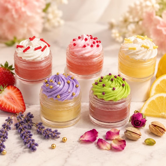Cupcake Lip Balms – Artisanal Bakery Lip Care - Choose Your Flavors - Party Favors