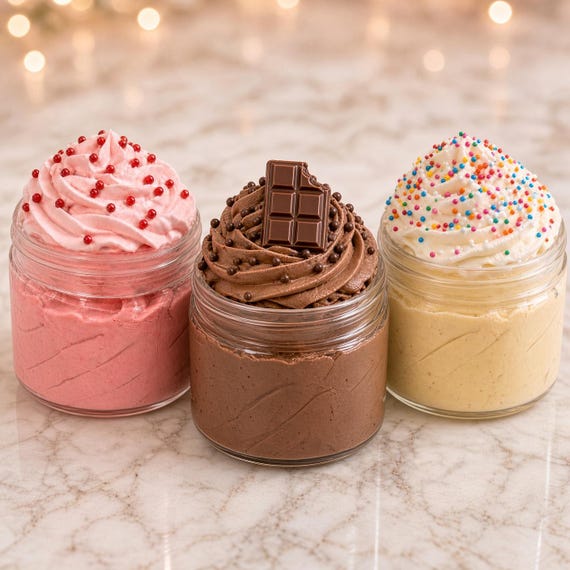 Decorative Whipped Body Butter | Cupcake Frosting Top | Choose Your Scent | Personalized Gift | 2 oz