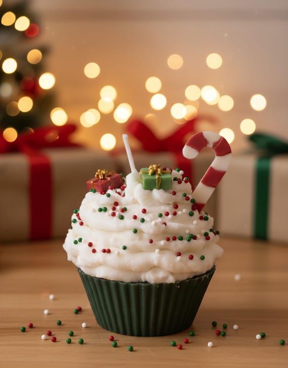 Christmas Cupcake Candles