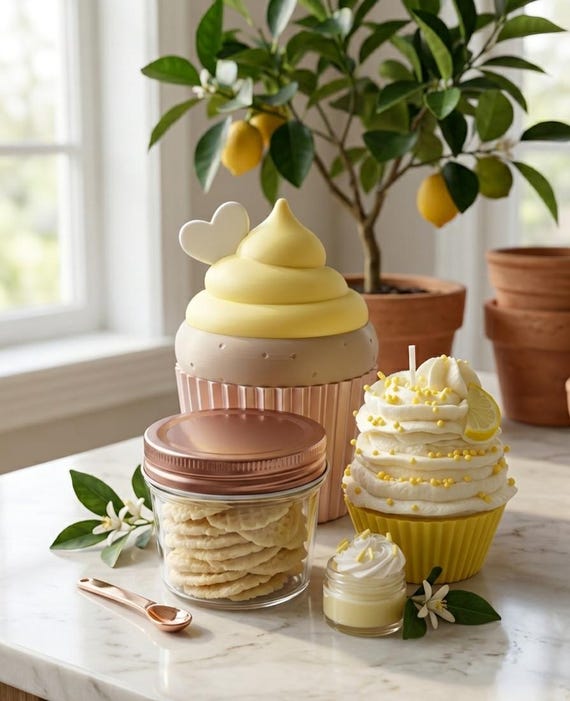 Lemon Cupcake Mini Glow Set | Exclusive Self-Care Gift Box - Mother's Day Gift