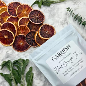 Dried Blood Orange Slices 80+ | Ruby Red Cocktail Garnish, Tea & Decor | Dehydrated Citrus Wheels