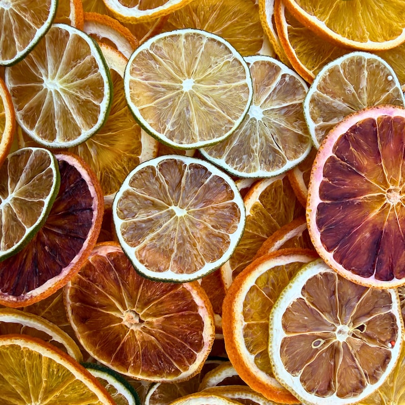 bunched up citrus mix, blood orange lemons, limes, orange slices