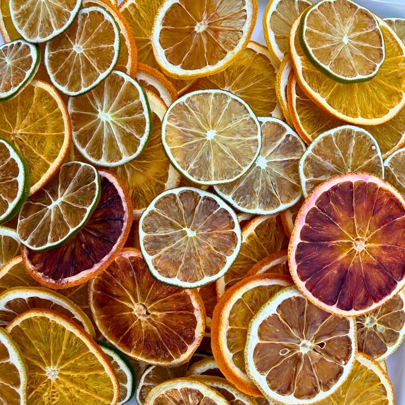 Mix of dehydrated citrus fruits