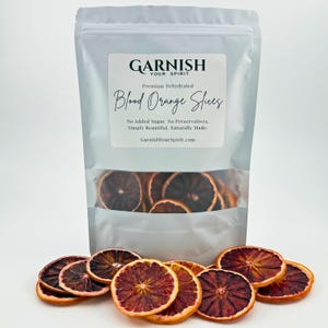 simple packaging Bulk Dehydrated Blood Orange Slices - Dried Ruby Red Orange for Cocktails and Decor 80+ sliced