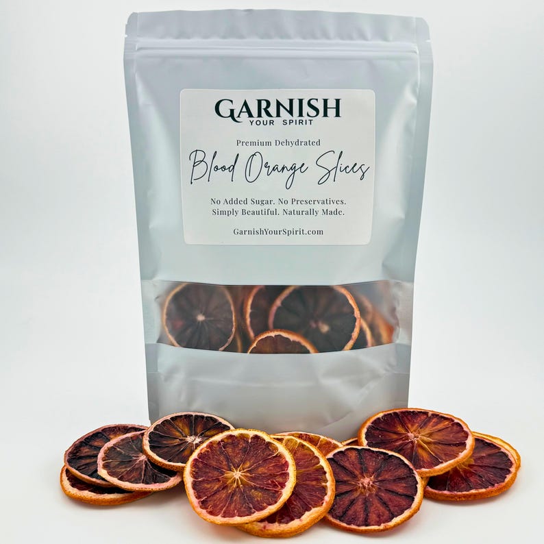 simple packaging Bulk Dehydrated Blood Orange Slices - Dried Ruby Red Orange for Cocktails and Decor 80+ sliced