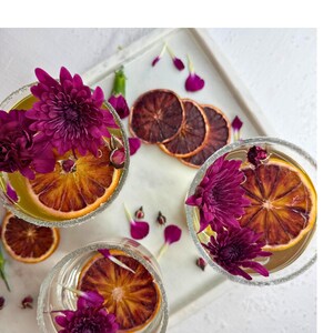 aesthetic Bulk Dehydrated Blood Orange Slices - Dried Ruby Red Orange for Cocktails and Decor 80+ pieces used in and around beverages for decor