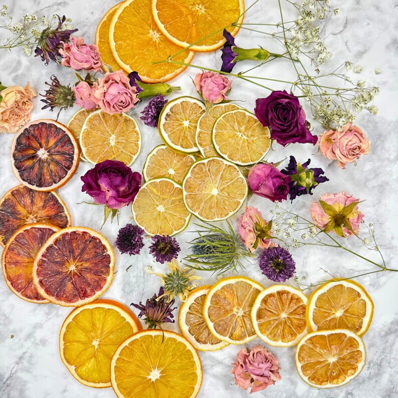 Dried Citrus Mix 20+ | Cocktail Garnish & Tea Sampler | Lemon Lime Orange Dehydrated Fruit Slices image 14