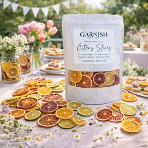 Dried Citrus Mix 20+ | Cocktail Garnish & Tea Sampler | Lemon Lime Orange Dehydrated Fruit Slices