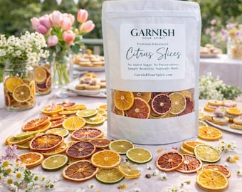 Dried Citrus Mix 20+ | Cocktail Garnish & Tea Sampler | Lemon Lime Orange Dehydrated Fruit Slices