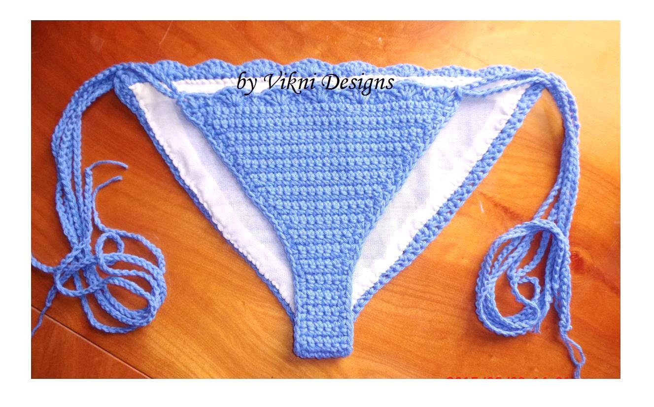 Add Sheer Lining to Any Crochet Bikini Bottom Ordered From Etsy
