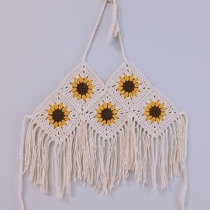 Crochet Sunflower Top, Boutique top for Kids, Summer Kids Top by Vikni Designs