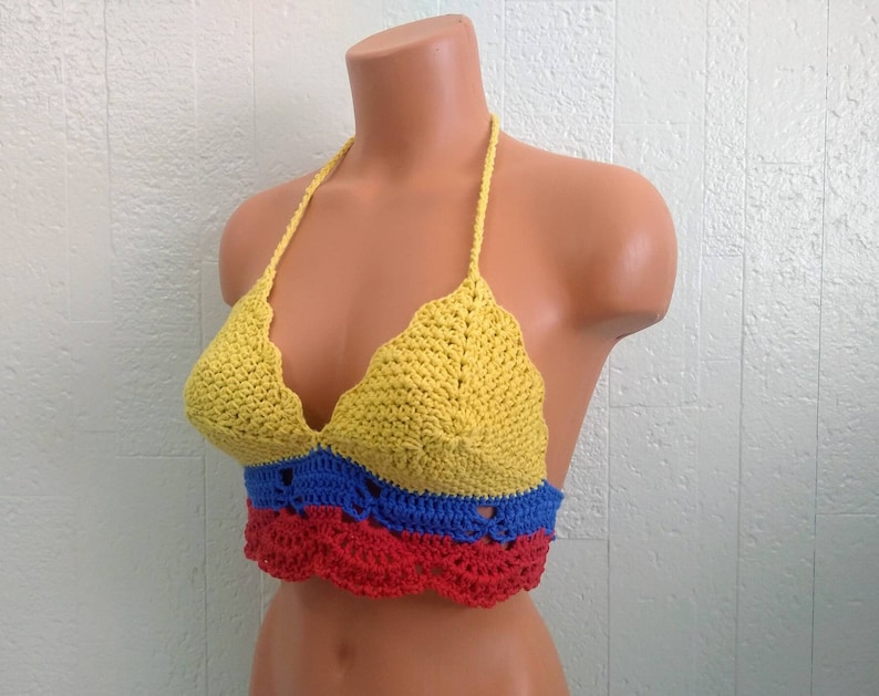 Crochet Colombia Crop Top, Backless Crochet Top by Vikni Designs image 2