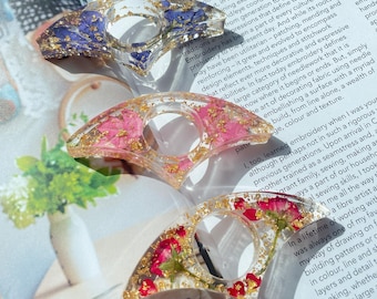 Real Flower Resin Book Holder, Unique Floral Reading Gift for Book Lovers