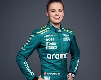 Réplica del mono de carreras Aston Martin de F1: mono de motor personalizado + pasamontañas y camiseta gratis