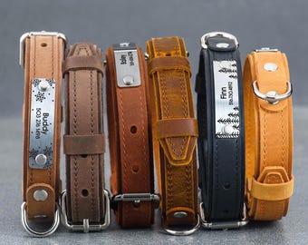 Engraved Leather Puppy Collar – Personalized ID, Handmade in USA