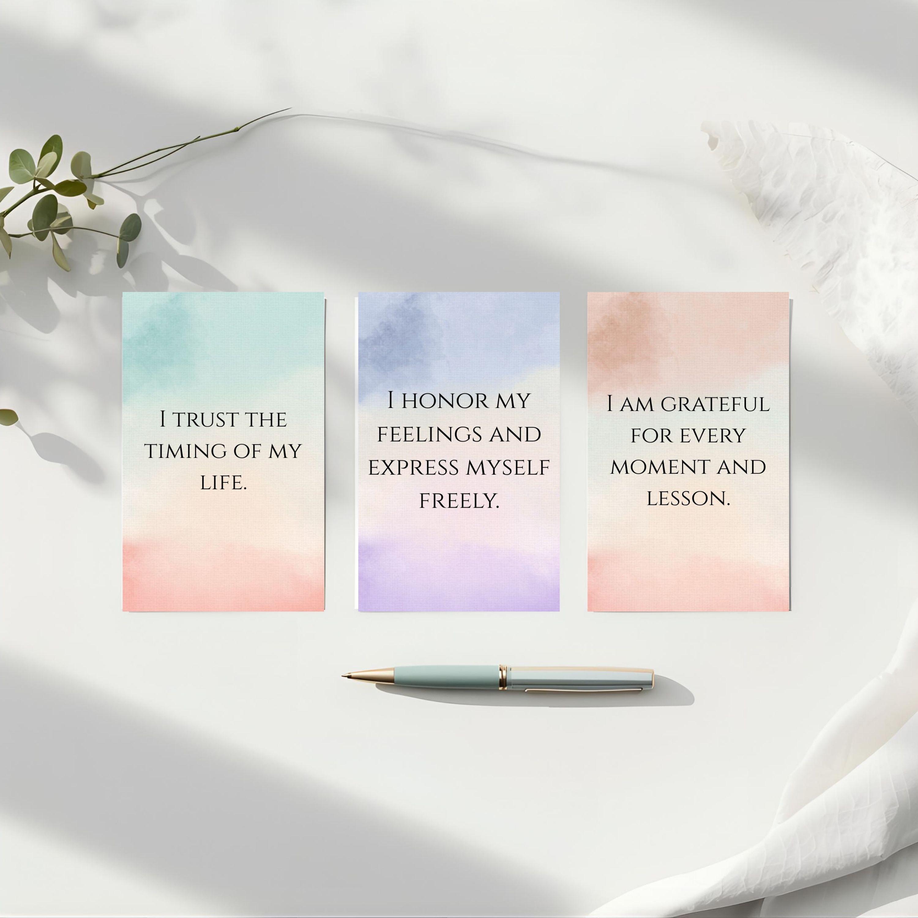 Self Love Affirmation Cards | Printable Manifestation Deck (PDF) - Etsy UK