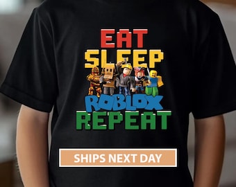 Eat Sleep Roblox Repeat T-shirt, Youth Roblox Tee