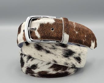 Brown hair on hide belt‎ Cowtown Brown Hair-on Hide Belt – TGC Brands main image 4
