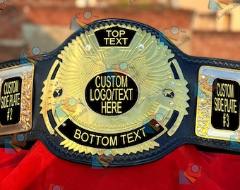 Custom Championship Belt: Personalized Genuine Leather Wrestling Trophy