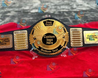 Personalized Championship Belt – Custom Logo Wrestling Trophy, Adult Size