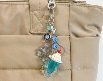 Retro Cafe Cream Soda Resin Series (kawaii Keyring, Custom, Bag