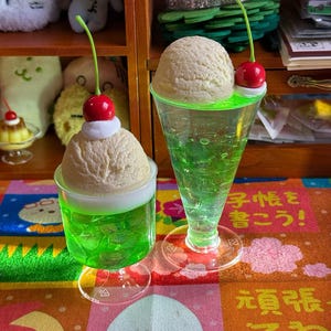 クリームソーダ グリーンメロン 置物 日本のレトロかわいいディスプレイデスク装飾ギフト