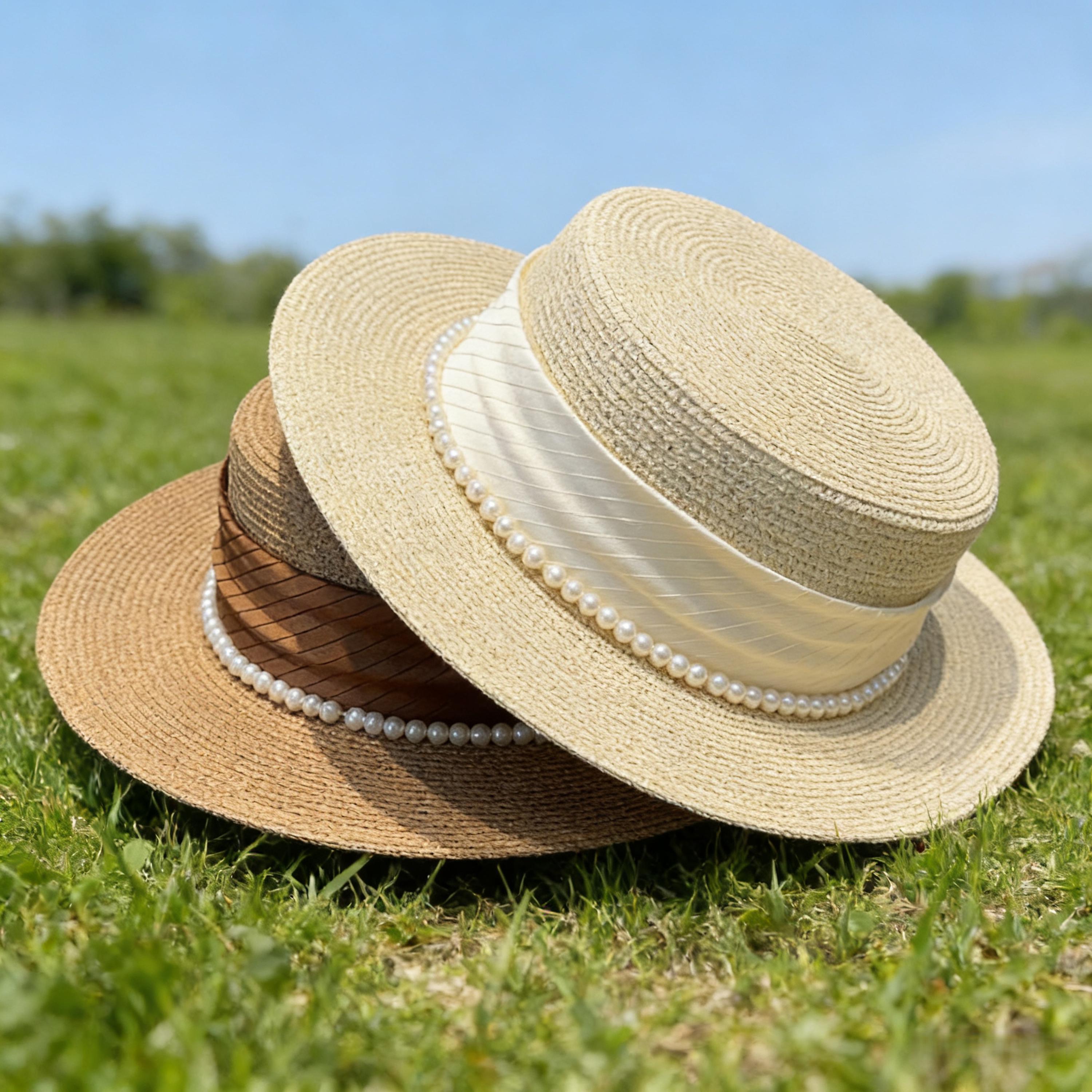 Vintage Wide Brim Straw Hat - Etsy UK