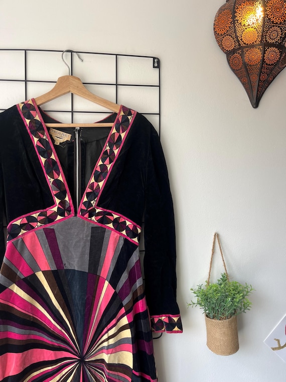 Emilio Pucci Velvet Geometric Maxi Dress – Florence Label (c.1968