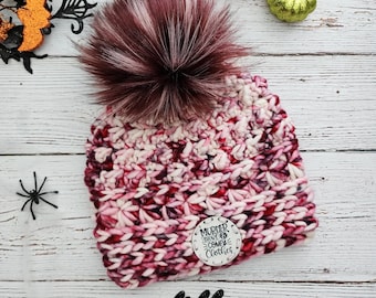 Luxury True Crime Beanie | Handmade Crocheted Anneliese Beanie | Hand Dyed Wool Hat | Gift for Her | Winter Toque  - Ready to Ship