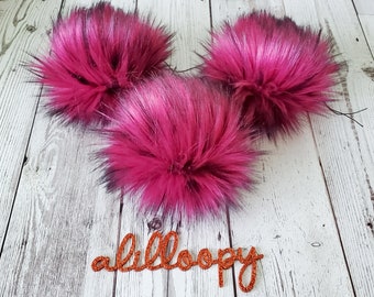 Punk Rock Faux Fur Pom Pom