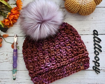 Super Bulky Starburst Beanie Crochet PATTERN