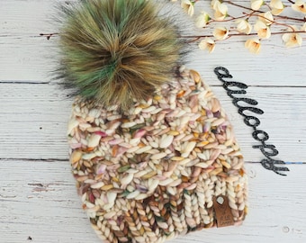 Hand Knit Luxury Scallop Shell Beanie - Ready to Ship