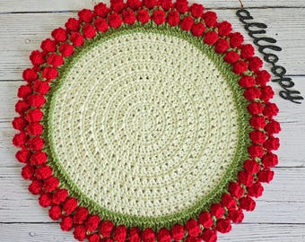 Crochet Pattern: Tulip Placemat | PDF Digital Download