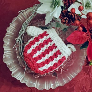 Crochet Ornament Pattern: Northern Forest Mitten (PDF Digital Download)
