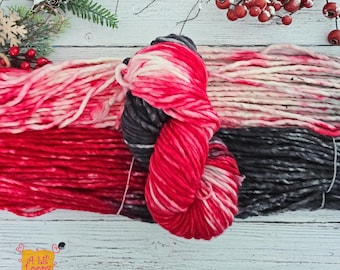 Hand-Dyed Super Bulky Yarn in Cardinal