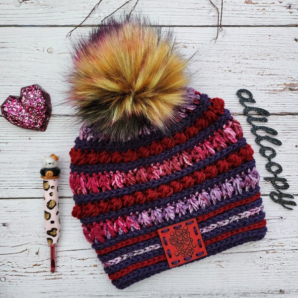 Snow Kissed Beanie Crochet Pattern | Instant Download PDF | DIY Crocheted Hat Tutorial