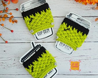 Halloween Cup Cozy | Crocheted Coffee Sleeve: Choose Your Favorite