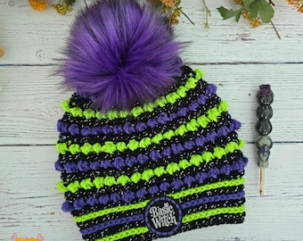 Gorro de Halloween de ganchillo / Gorro de bruja
