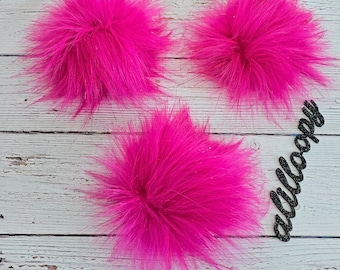 Dragon Fruit Faux Fur Tinsel Pom Pom