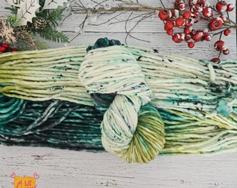 Hand-Dyed Super Bulky Merino Wool Yarn in Winter Pines: (137 yards)