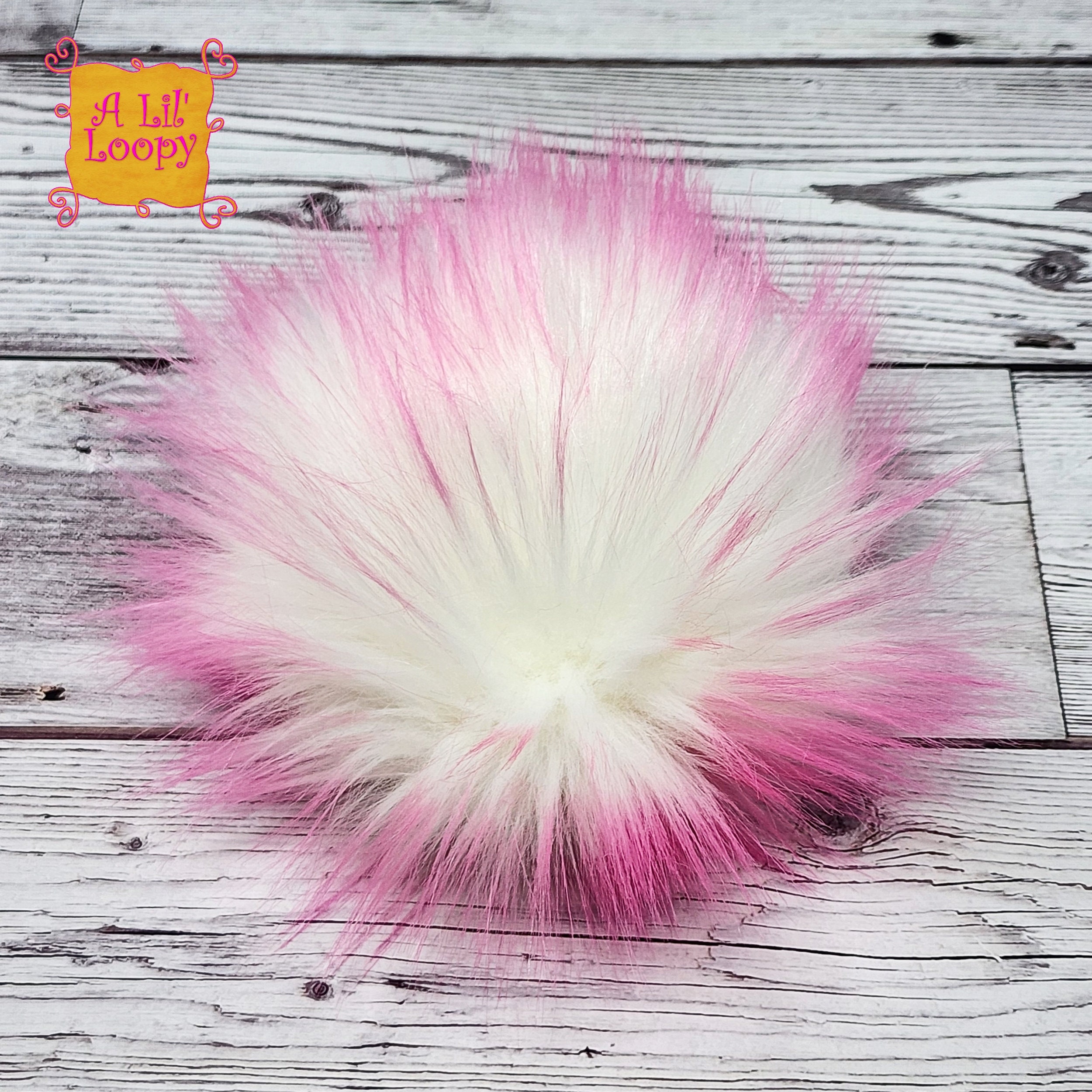 Fluffy Feather Boa: White with Pink Tips