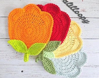 Crochet Pattern: Tulip Trivet | PDF Digital Download